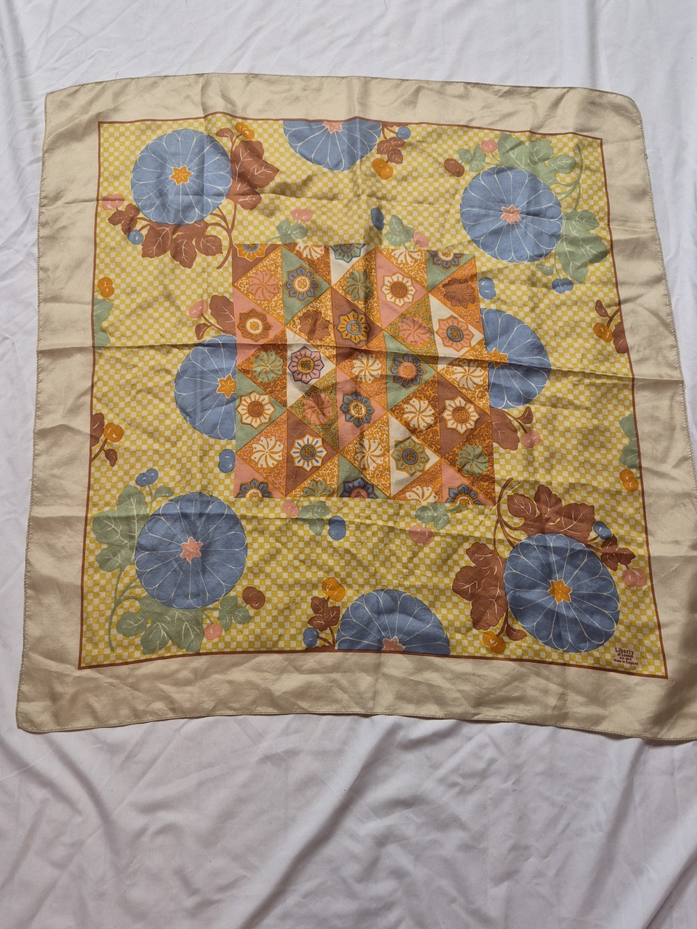 Vintage Liberty Of London Floral Silk Scarf